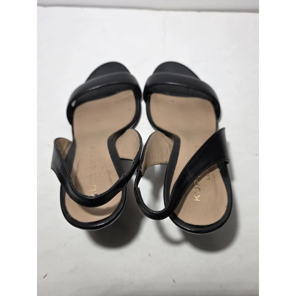 Kurt Geiger London‎ Black Slingback Heels EU 36.5 Made In Italy Leather Stiletto
